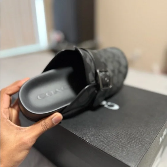 Coach Monogram Black Slip-On Shoes - Picture 2 of 6